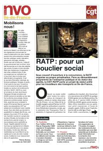 Urif 3581 - RATP : pour un bouclier social