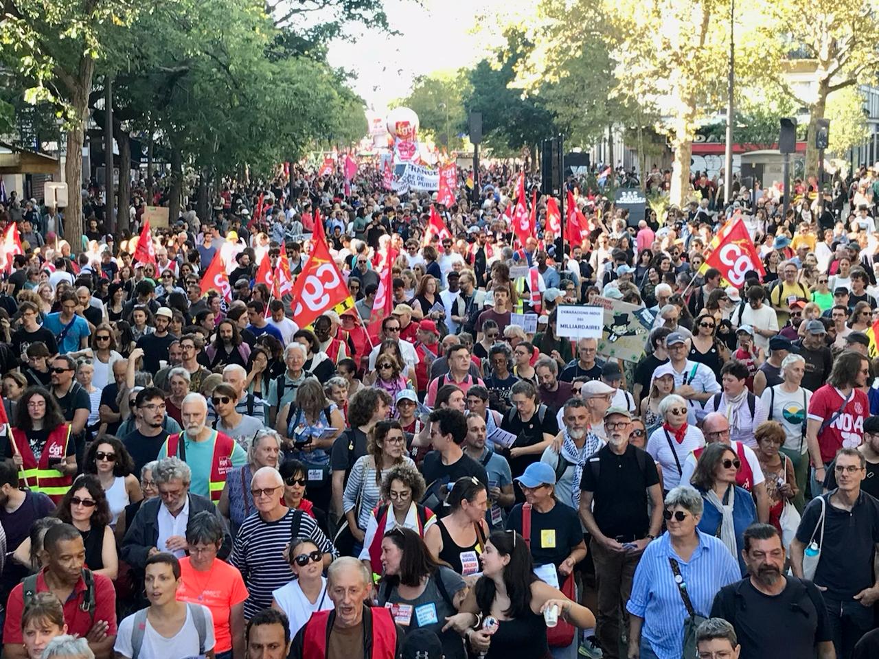 Manifestations du 18 septembre : plus d'un million de personnes dans les rues de France selon la CGT
