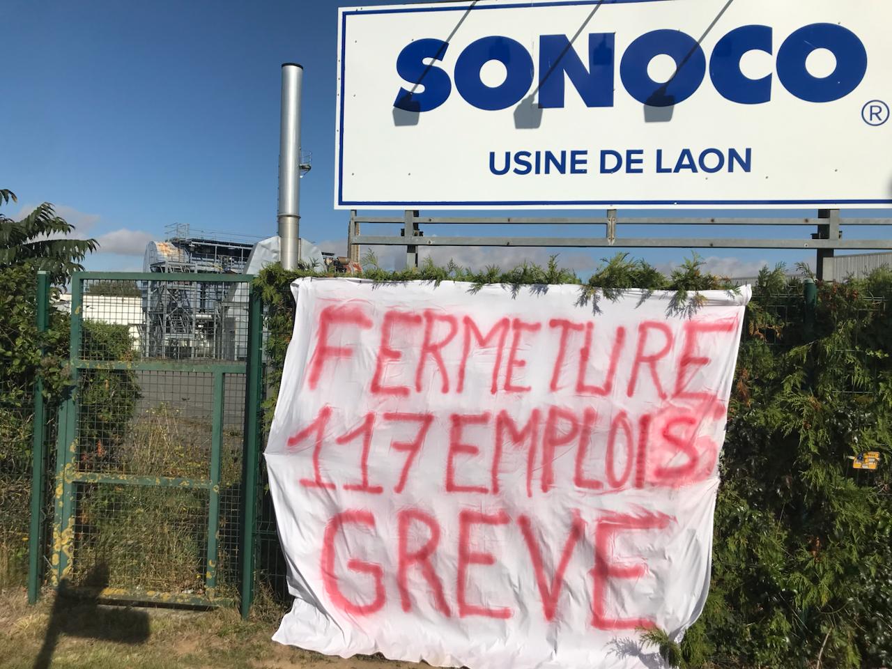 18 septembre à Laon : 750 manifestants contre les 117 licenciements annoncés chez Sonoco