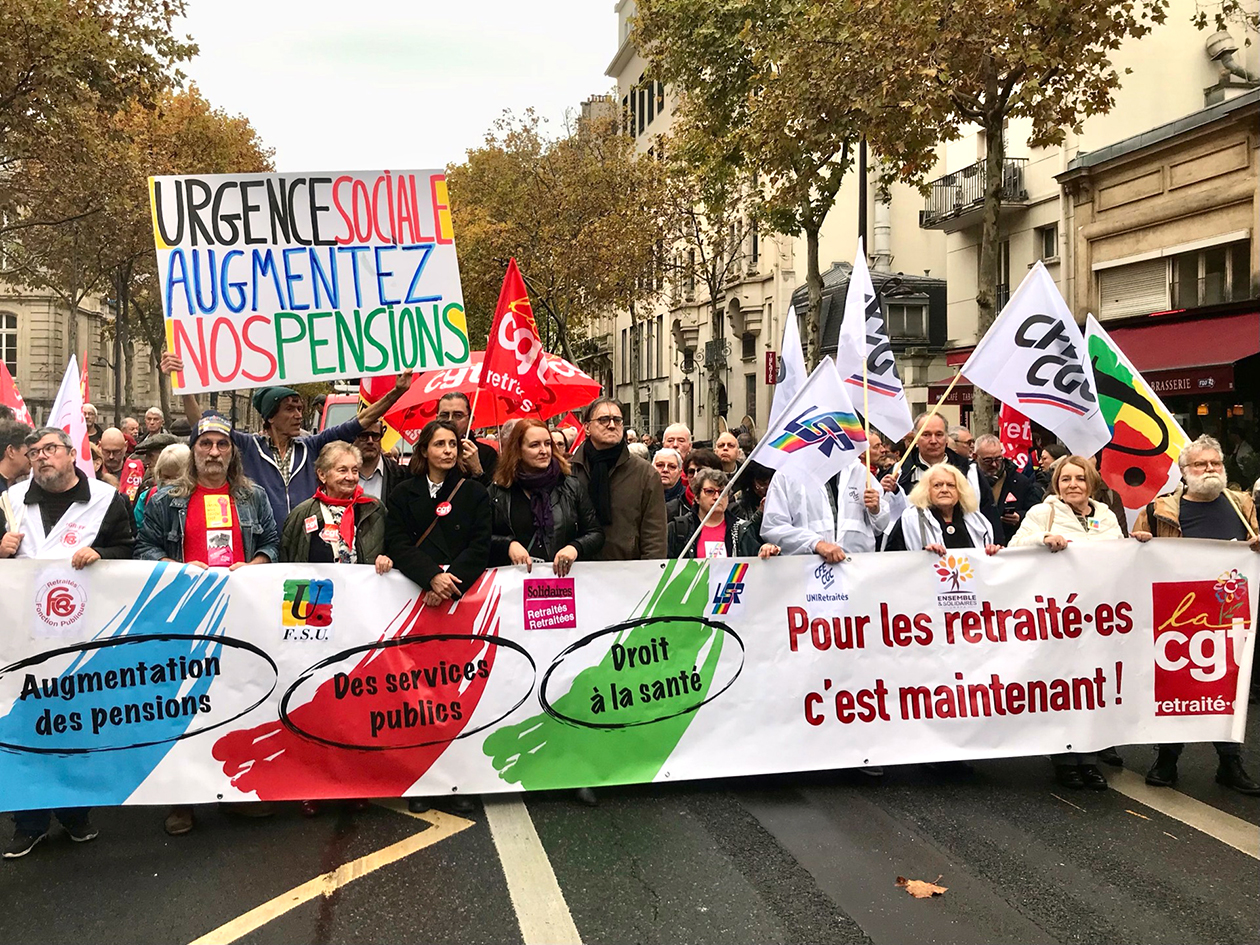 Les retraités manifestent contre les mesures antisociales du budget