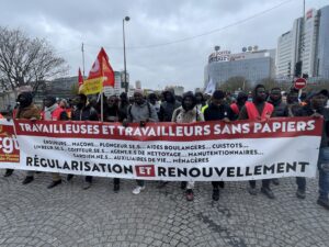 Manifestation en faveur de la régularisation des travailleurs étrangers