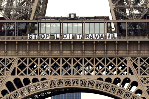 STOP LOI TRAVAIL, Tour Eiffel, Paris juillet 2016