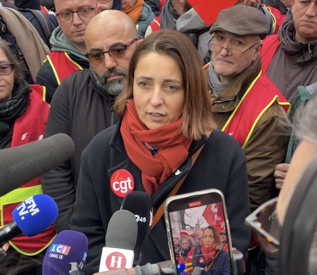 Sophie Binet, secrétaire générale de la CGT, le jeudi 22 janvier à Paris.