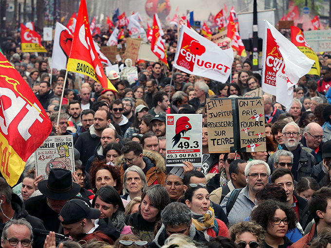 800 000 manifestants contre la réforme des retraites, Paris, 23 mars
