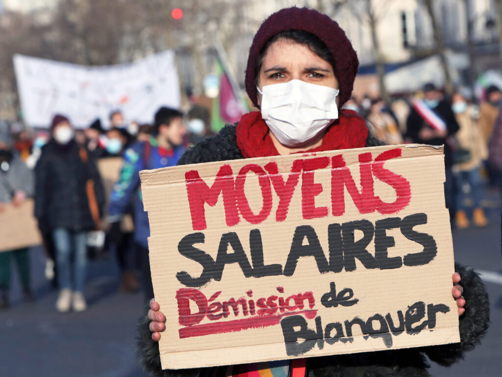 Manifestation education nationale, Paris 13 janvier 2022