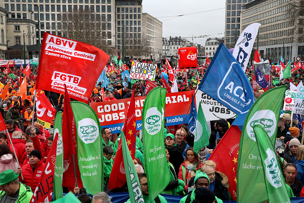 Manifestation Europe contre l'Austérité, Bruxelles 12 decembre 2023