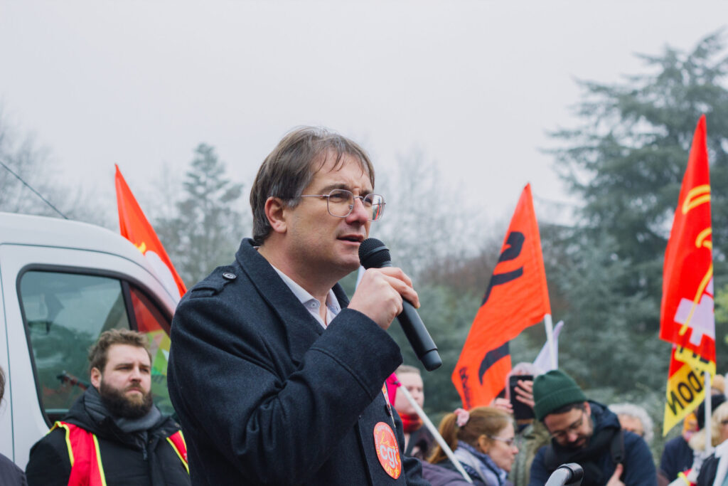 Pierre Chapa - rassemblement CGT procès Cité Judiciaire de Rennes - 11/12/2025
