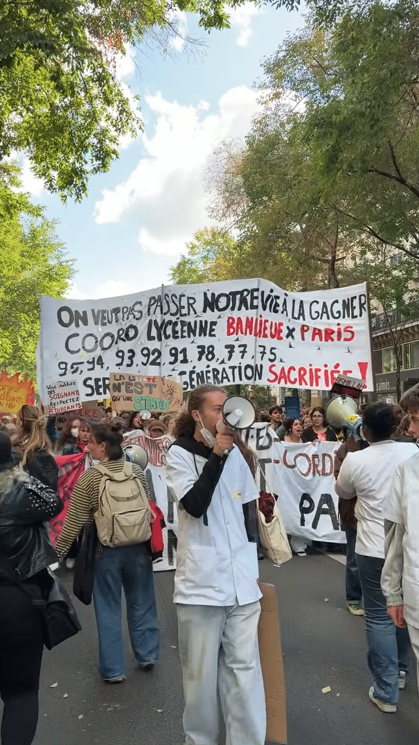 Cortège interlycée manif 17.10